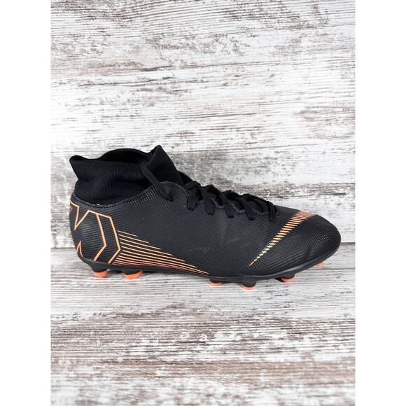 Men's Nike Superfly 6 Elite ACC Flyknit FG Black/Orange Soccer Cleats Sz 7 - Picture 2 of 9